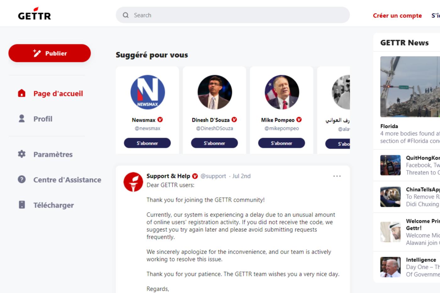 Gettr le réseau social pro Trump hacké le jour de son lancement