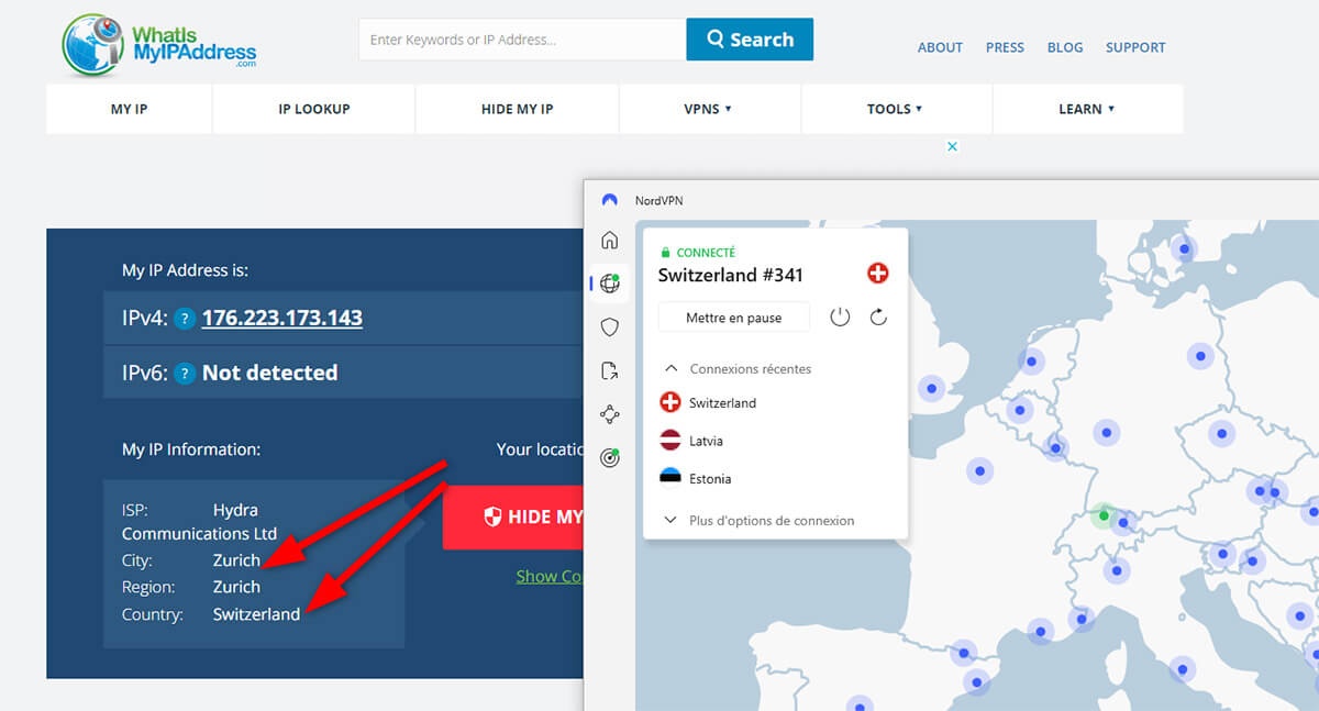 Obtention Adresse Ip Suisse Nordvpn