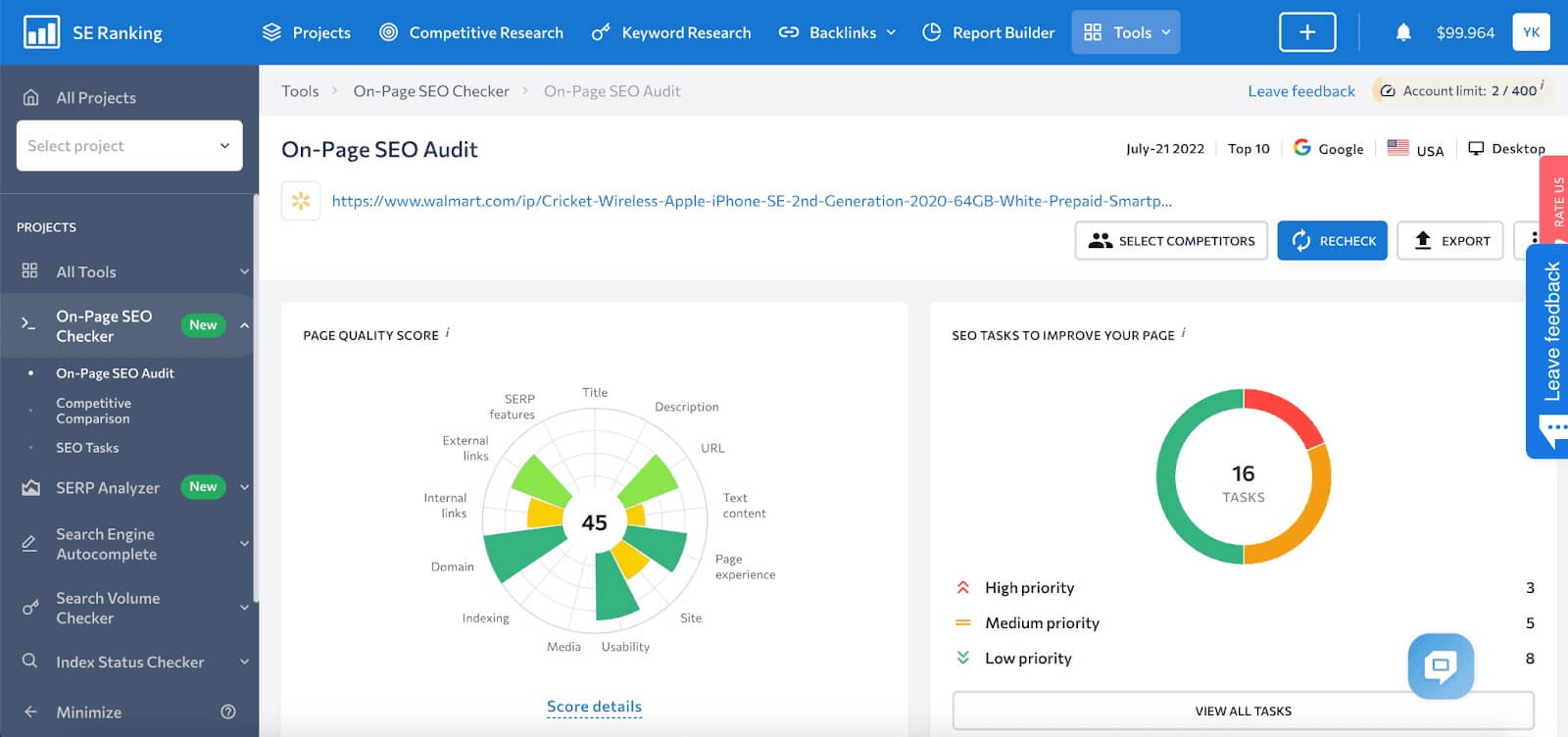 Audit Seo On Page Se Ranking