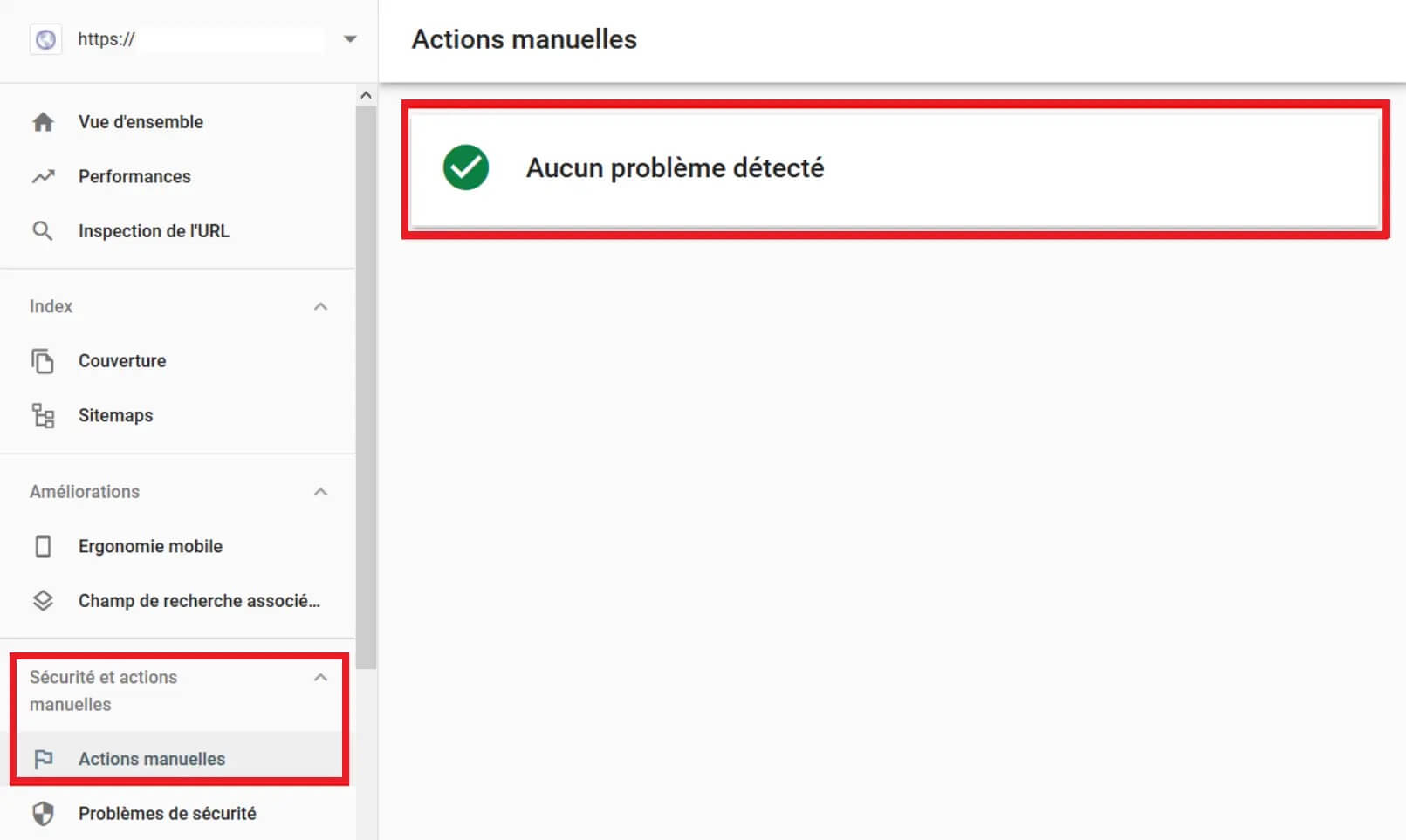 Google Search Console Actions Manuelles