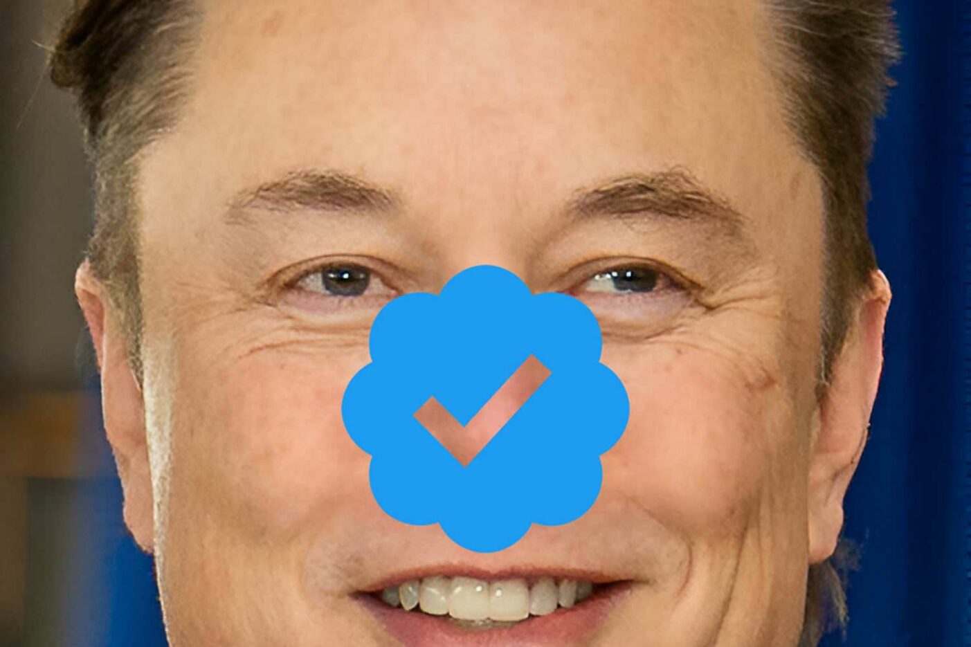 Twitter X Elon Musk Badge Bleu