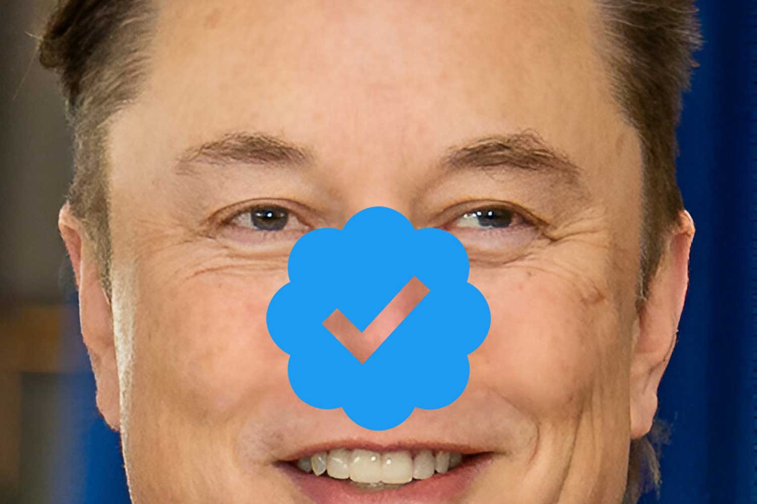 Twitter X Elon Musk Badge Bleu