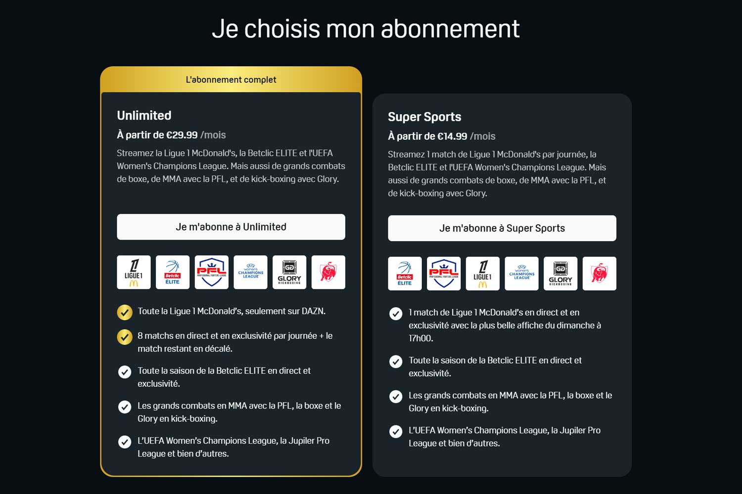 Dazn Prix Officiel