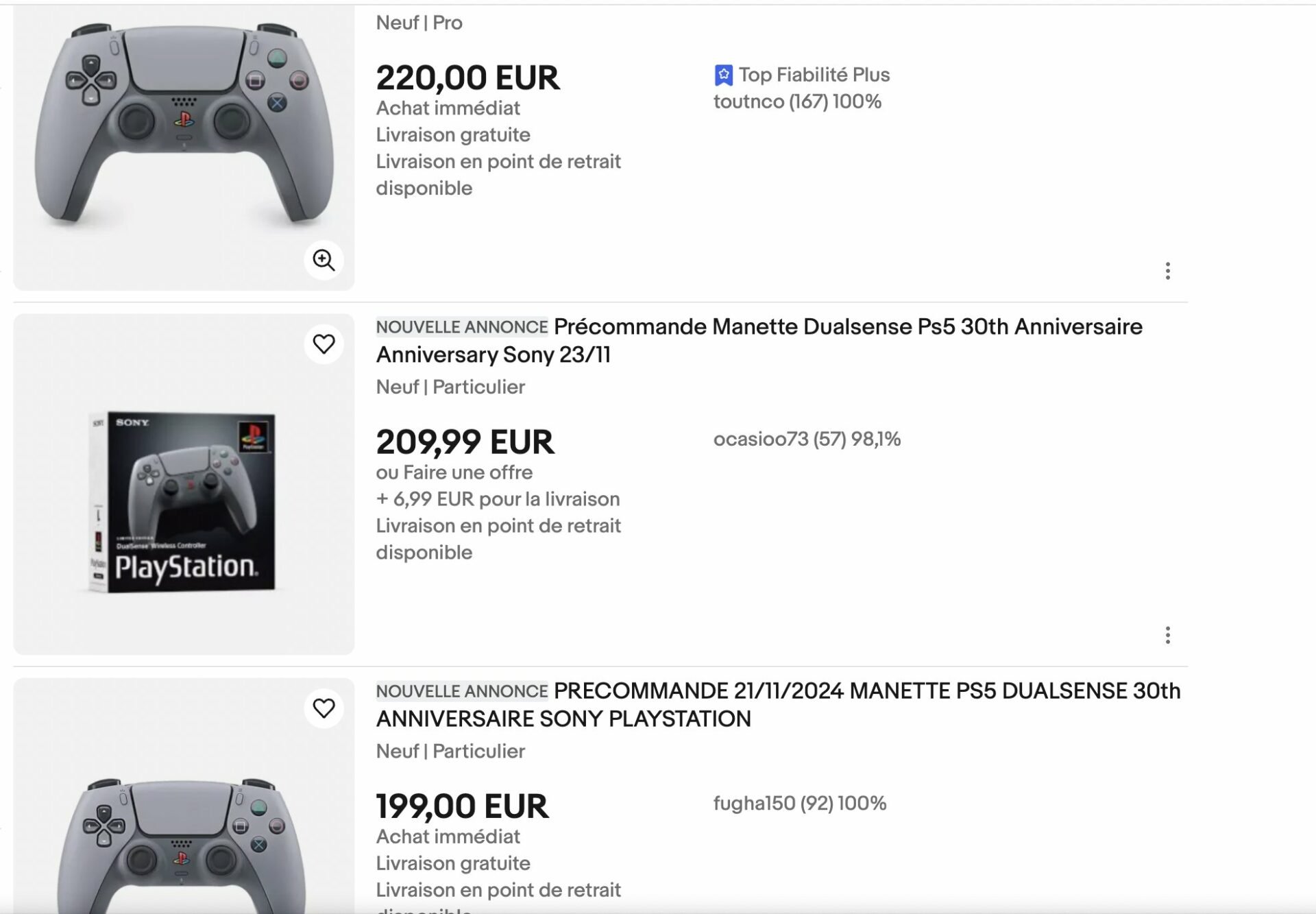 Vente Manette Ps5 30tj Anniversary