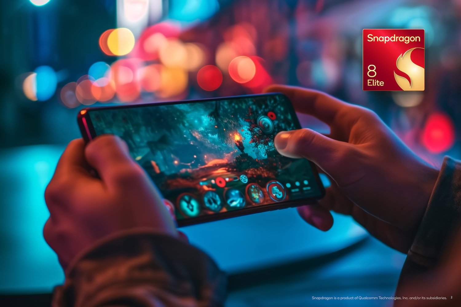 Young Man Playing Video Games On Mobile Phone In The City At Night