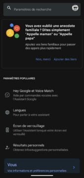 Google Assistant Langue