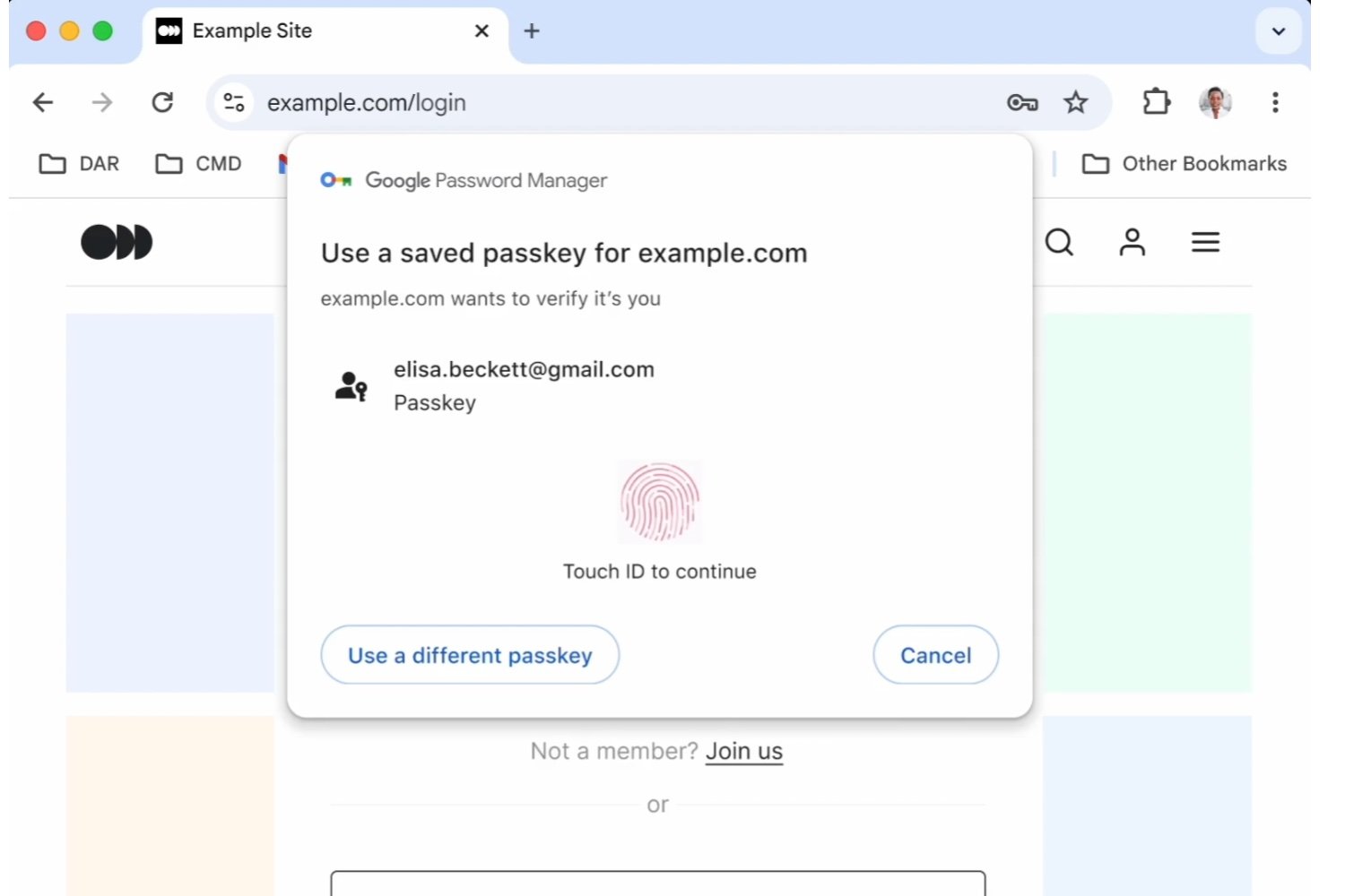 Passkey Google