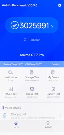 Realme Gt 7 Pro Antutu