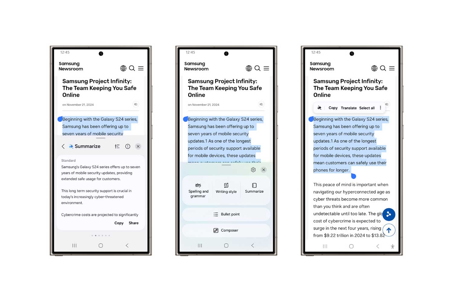 Samsung One Ui 7 Writing Assist Tools