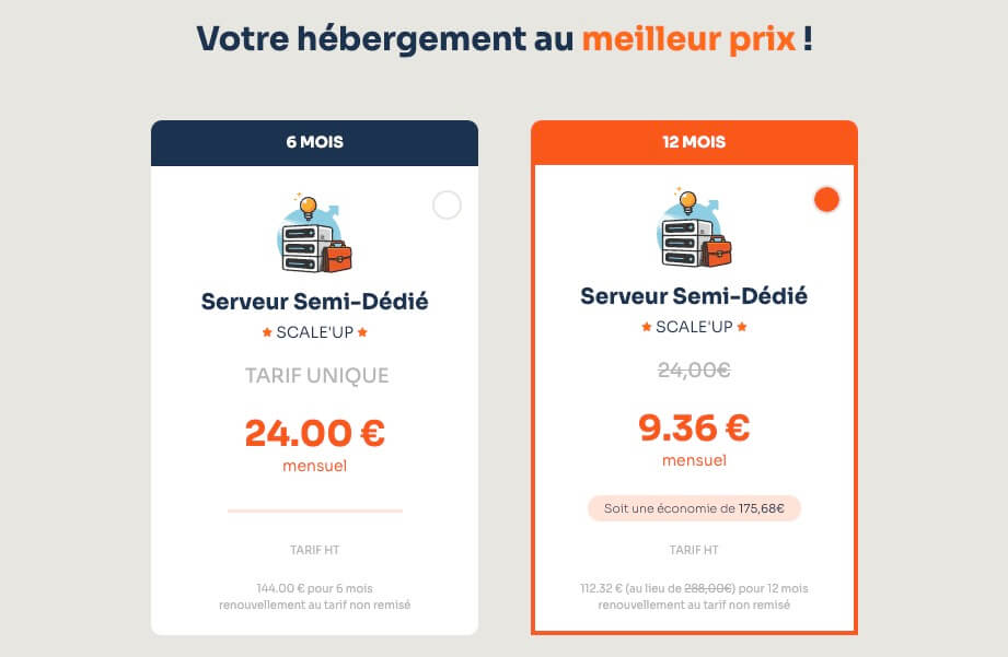 Tarifs Hébergement Cloud O2switch