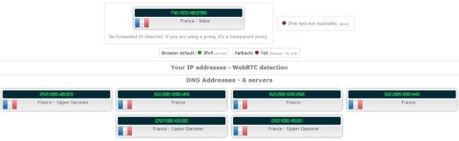 Test d'adresse IP avant activation de Norton Secure VPN