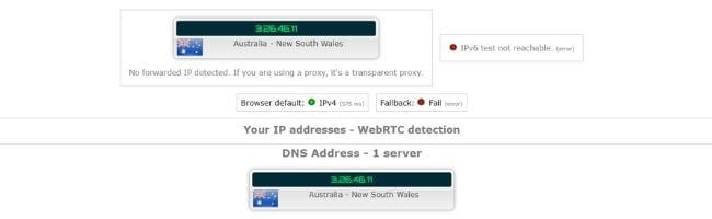 Test d'adresse IP avec Norton Secure VPN