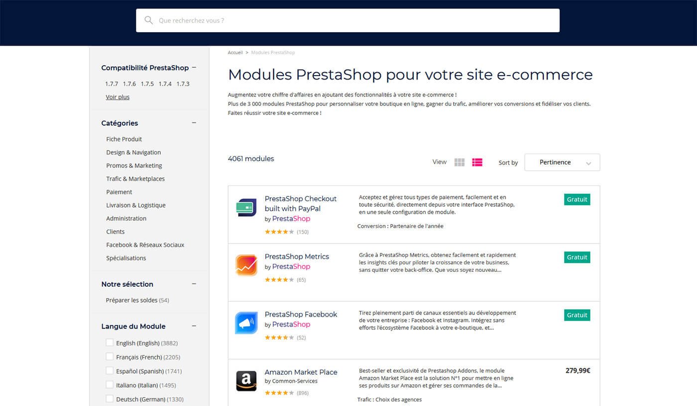 Modules PrestaShop