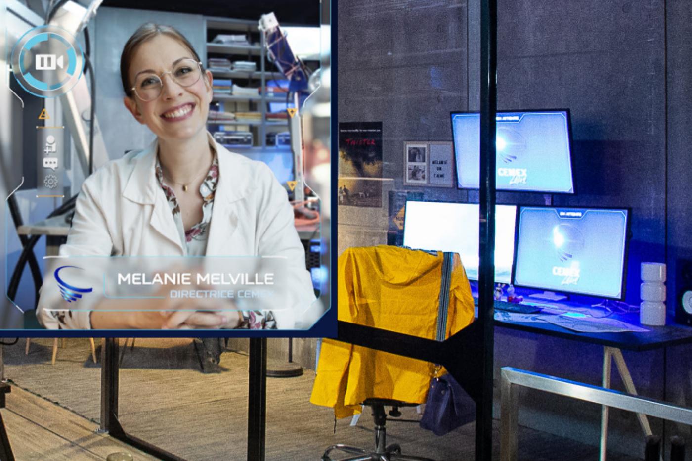 Image of Mélanie Melville's laboratory in the attraction Tornado Hunters at Futuroscope