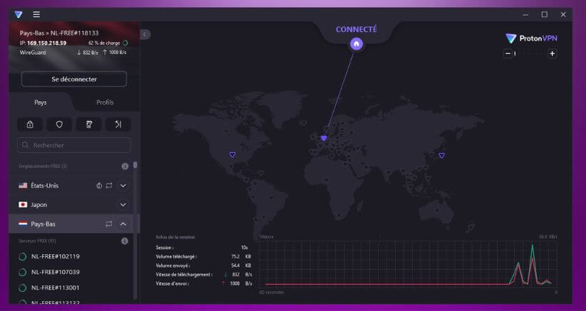 ProtonVPN gratuit pour l'Argentine