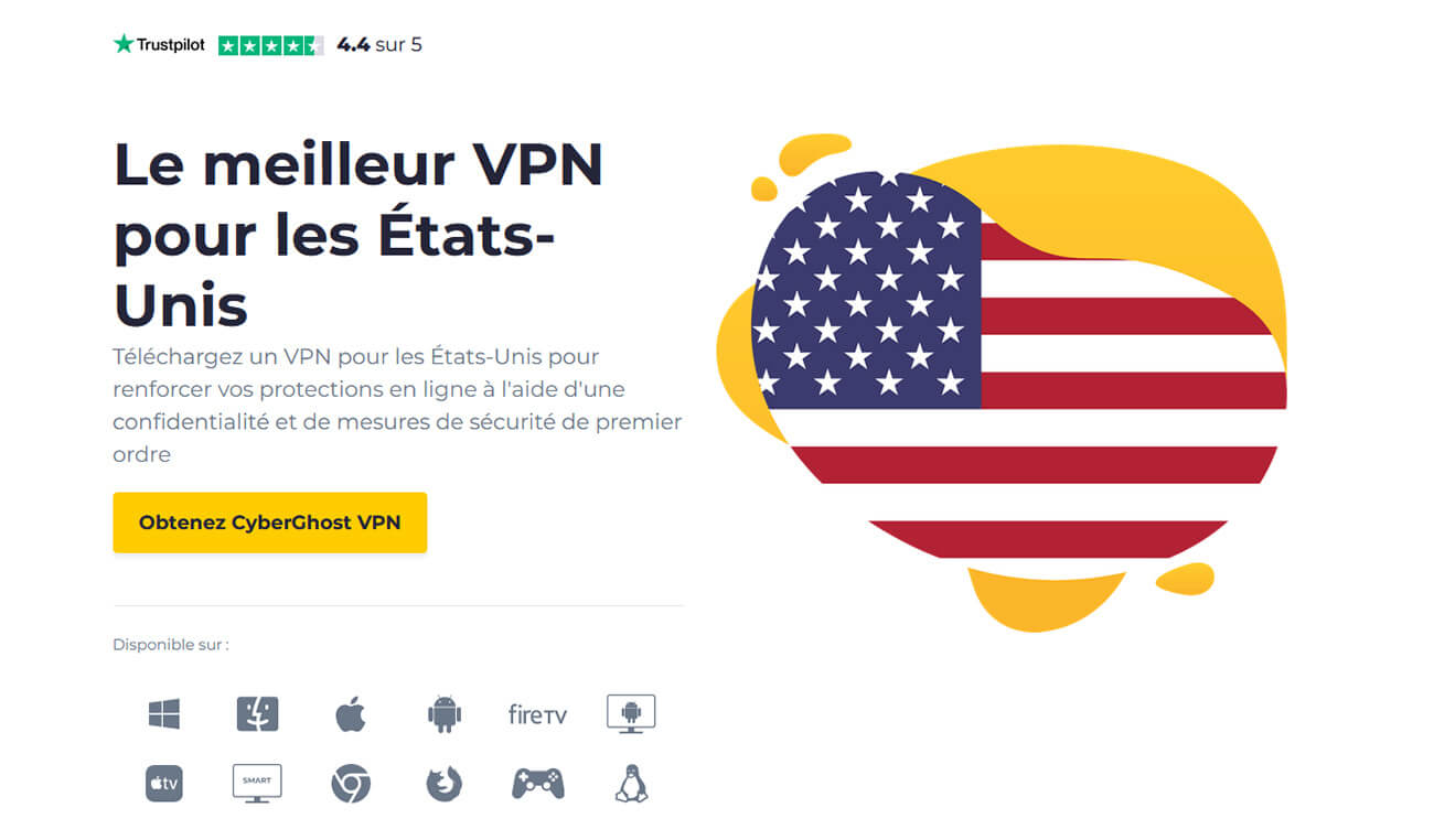 CyberGhost VPN Etats-Unis